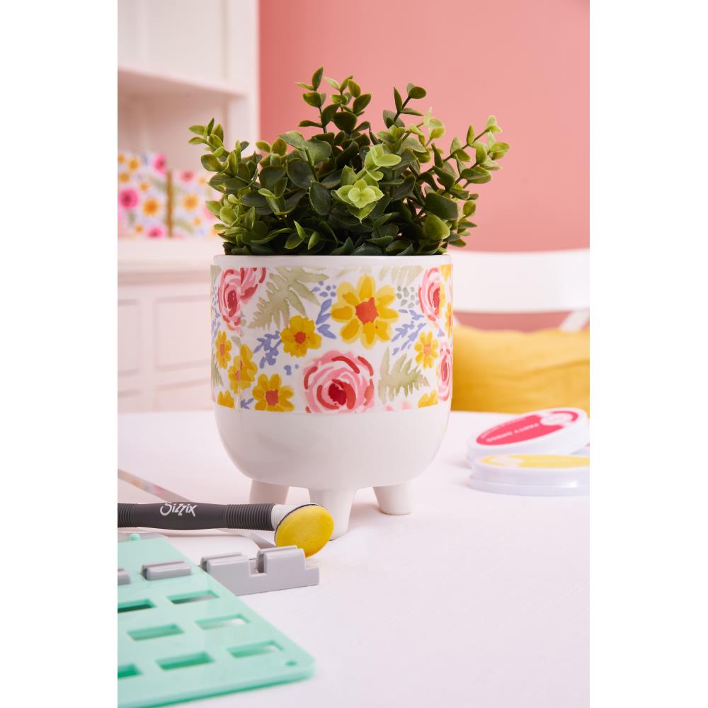 Sizzix A6 Layered Stencil 4/Pkg Abstract Blooms