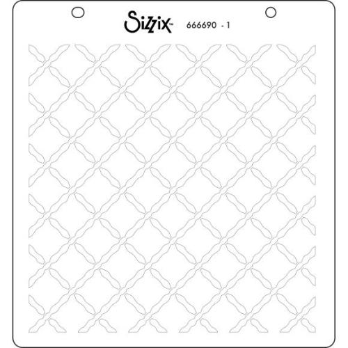 Sizzix Layered Stencils By Eileen Hull 4/Pkg Watercolor Flowers & Lattice - 666690