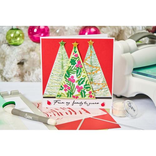 Sizzix Layered Stencils by Stacey Park Cosmopolitan Christmas, Happy Holidays (4pcs)