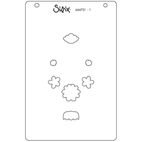 Sizzix A6 Layered Stencils 4/Pkg By Catherine Pooler Folk Tree - 666731