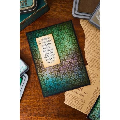 Sizzix Multi Level Textured Impressions Embossing Folder Vault Diamonds by Tim Holtz