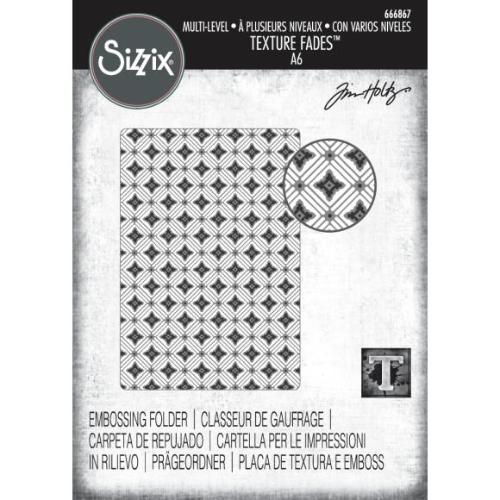 Sizzix Multi Level Textured Impressions Embossing Folder Vault Diamonds by Tim Holtz