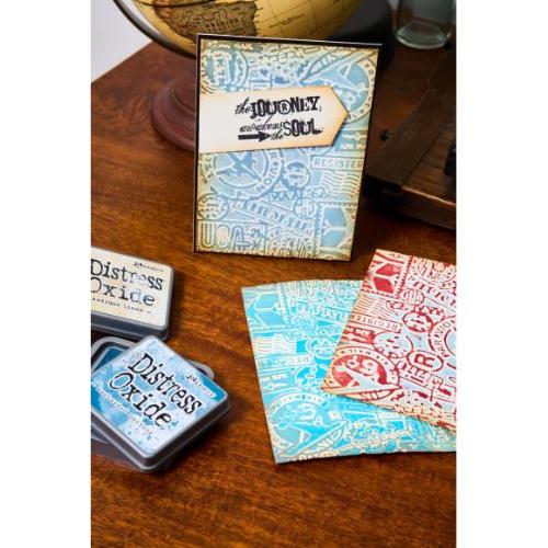 Sizzix Multi Level Textured Impressions Embossing Folder Vault Airmail by Tim Holtz