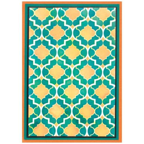 Sizzix A6 Stencil 4PK Textures from Afar #2 by Stacey Park