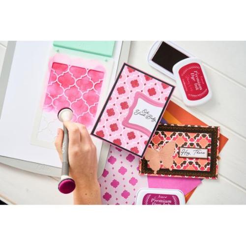 Sizzix A6 Stencil 4PK Textures from Afar #2 by Stacey Park