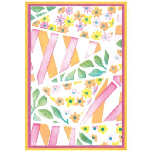 Sizzix A6 Stencil 4PK Fragmented Floral #2 by Stacey Park