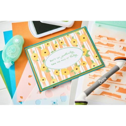 Sizzix A6 Stencil 4PK Serene Sophisticate #2 by Stacey Park