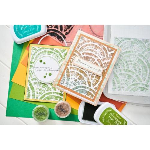 Sizzix A5 Clear Stamps 7PK w/Framelits Die Radiance by Stacey Park