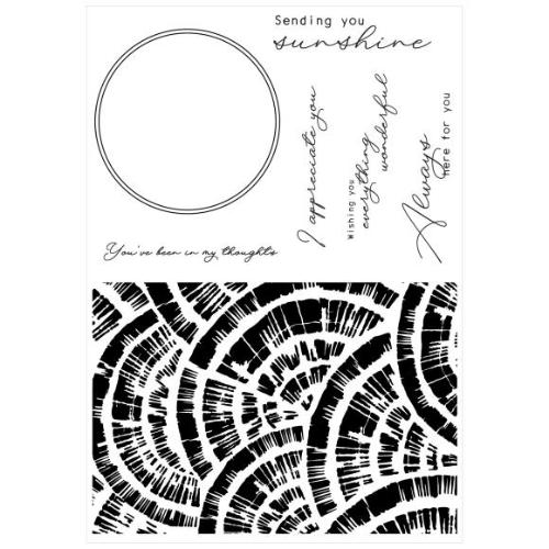 Sizzix A5 Clear Stamps 7PK w/Framelits Die Radiance by Stacey Park