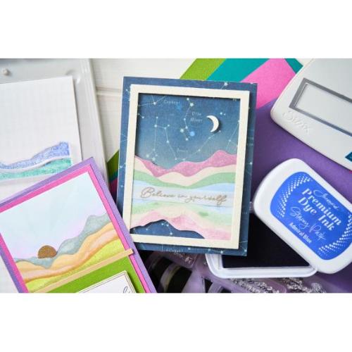 Sizzix A5 Clear Stamps 18PK w/Framelits Die Mountain High by Stacey Park