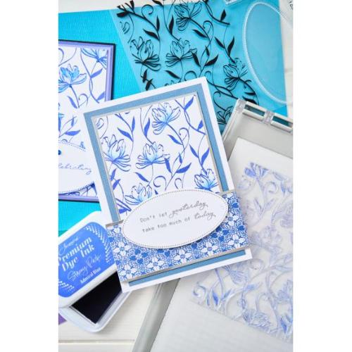 Sizzix A5 Clear Stamps 8PK w/Framelits Die Wall Flower by Stacey Park