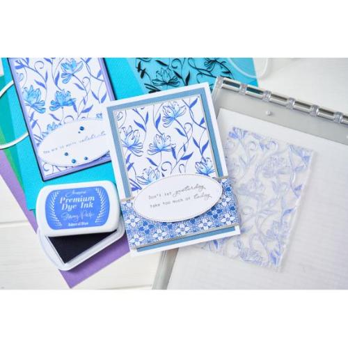 Sizzix A5 Clear Stamps 8PK w/Framelits Die Wall Flower by Stacey Park