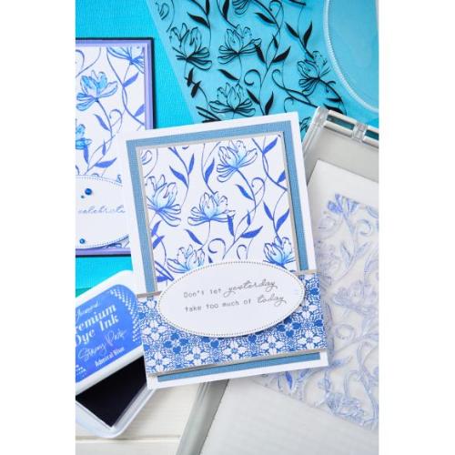 Sizzix A5 Clear Stamps 8PK w/Framelits Die Wall Flower by Stacey Park