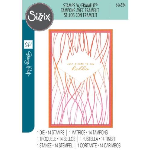 Sizzix A5 Clear Stamps 14PK w/Framelits Die Live Wire by Stacey Park