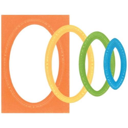 Sizzix Framelits Die by Stacey Park Fanciful Reversed, Clare Classic Ovals (9pcs) (666845)