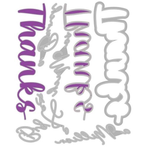 Sizzix Thinlits Die by Stacey Park Take Two's, Thanks Sentiment (8pcs) (666849)