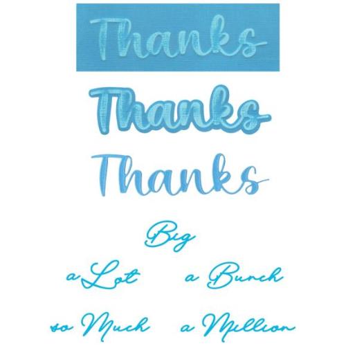 Sizzix Thinlits Die by Stacey Park Take Two's, Thanks Sentiment (8pcs) (666849)