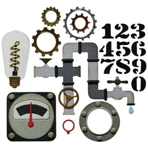 Sizzix Thinlits 37PK Die Set Vault Industrial by Tim Holtz