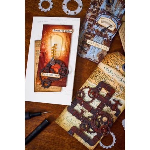 Sizzix Thinlits 37PK Die Set Vault Industrial by Tim Holtz