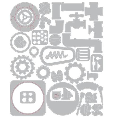 Sizzix Thinlits 37PK Die Set Vault Industrial by Tim Holtz