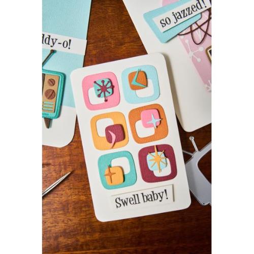 Sizzix Thinlits 24PK Die Set Vault Atomic Retro by Tim Holtz