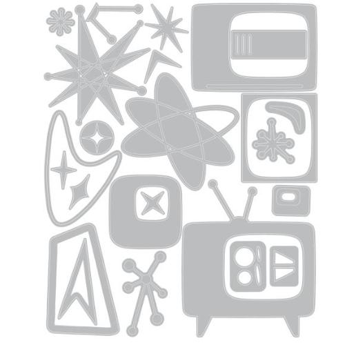 Sizzix Thinlits 24PK Die Set Vault Atomic Retro by Tim Holtz