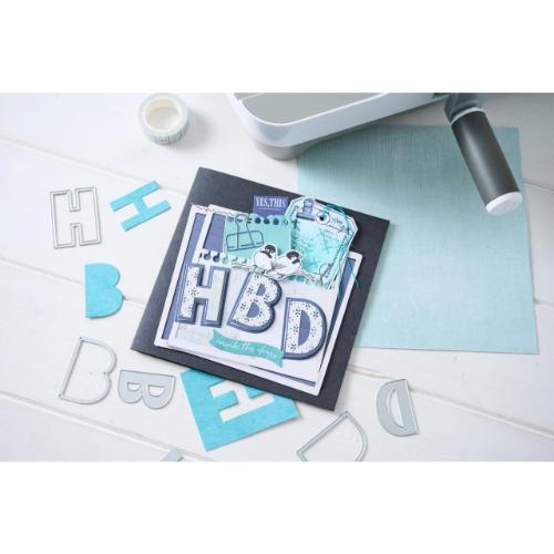 Sizzix Thinlits Die by 49 and Market This or That 2 Inch Alphabet (52pcs) (666951)