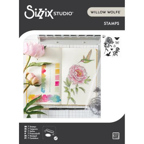 Sizzix Studio Clear Stamps by Willow Wolfe Flowers and Creatures (7pcs) (666926)