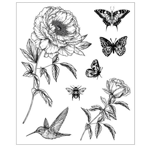 Sizzix Studio Clear Stamps by Willow Wolfe Flowers and Creatures (7pcs) (666926)