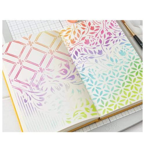 Sizzix Studio Layered Stencils by Willow Wolfe Backgrounds (4pcs) (667004)