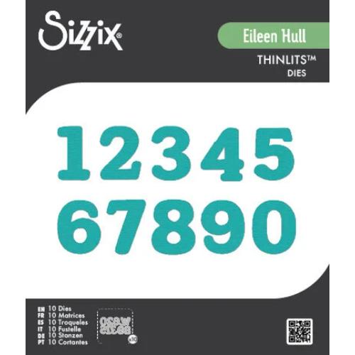 Sizzix Thinlits Die Set Nora Numbers (10pcs) by Eileen Hull (667066)