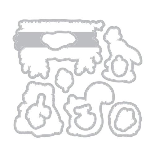 Sizzix Kid Create Clear Stamps Set w/Framelits Die Forest Friends (667153)