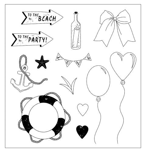 Sizzix Clear Stamps Set w/Framelit Dies Sweet Drop by 49 & Market (667179)