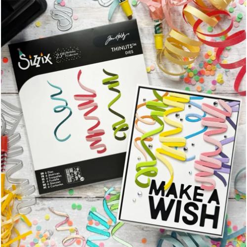 Sizzix Thinlets Die Set Celebration Streamers by Tim Holtz (667209)