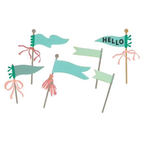 Sizzix Thinlits Die Layering Pennant Flags by Vicki Boutin (667187)