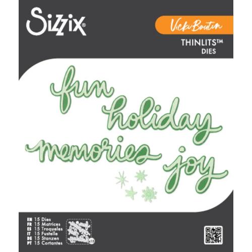Sizzix Thinlits Die Vicki Holiday Script by Vicki Boutin (667189)
