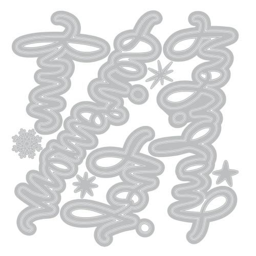 Sizzix Thinlits Die Vicki Holiday Script by Vicki Boutin (667189)