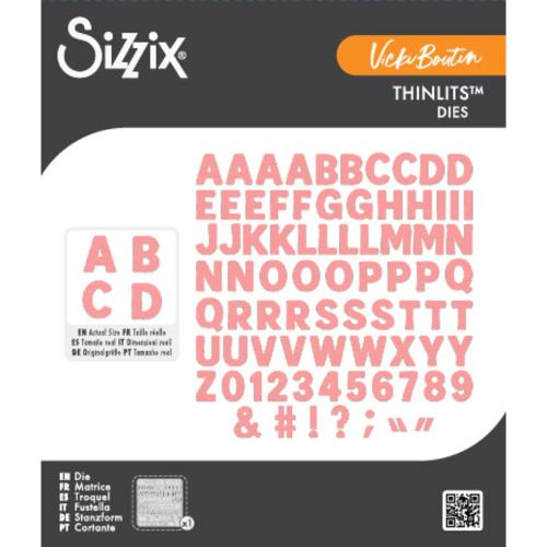 Sizzix Thinlits Die Mini Bold Alpha by Vicki Boutin (667198)