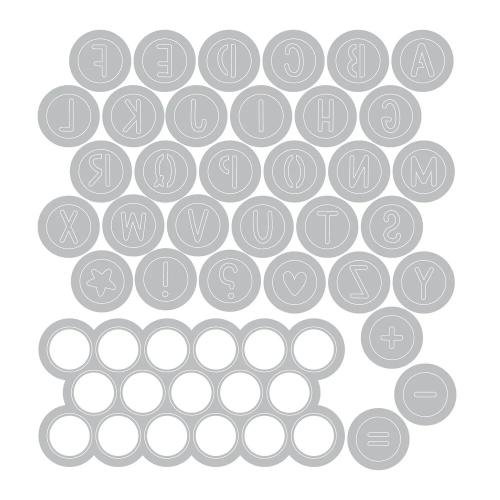 Sizzix Thinlits Die Alphabet Beads by Letters by Shells (667199)