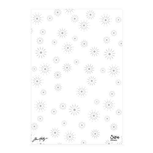 Sizzix 2D Texture Fades w/ A5 Embossing Folder Vault Sparkle Stars by Tim Holtz (667250)