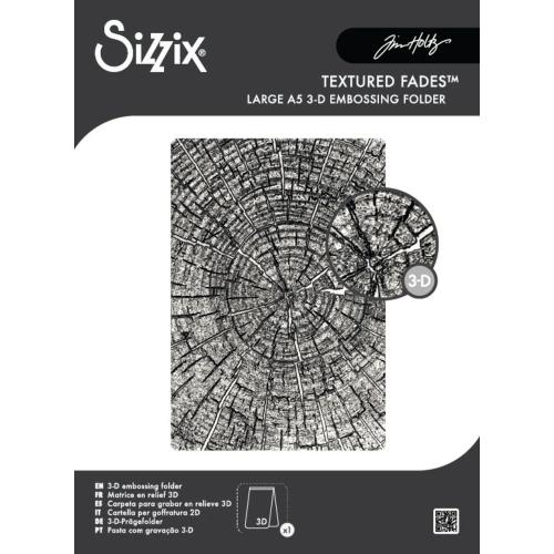Sizzix 3D Embossing Folder A5 Tree Rings by Tim Holtz (667258)