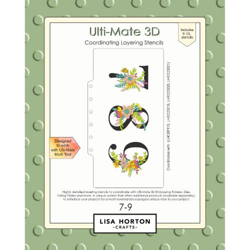 Lisa Horton Crafts Ulti-Mate 3D Slimline Layering Stencils 7-9 