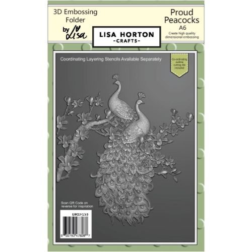 Lisa Horton Proud Peacocks A6 with Die