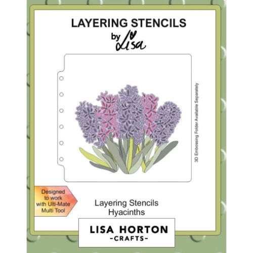 Lisa Horton Crafts Hyacinths 6x6 Layering Stencils 