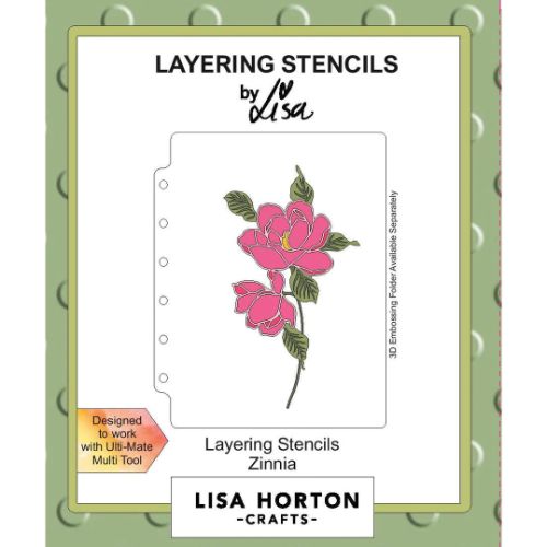 Lisa Horton Crafts Zinnia A6 Layering Stencils Layering Stencils 