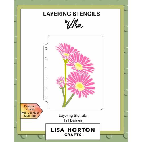 Lisa Horton Crafts Tall Daisies A6 Layering Stencils