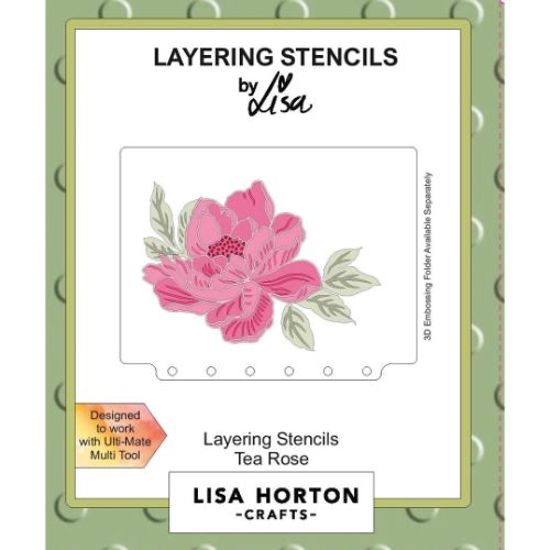 Lisa Horton Crafts Tea Rose A6 Layering Stencils 