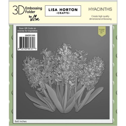 Lisa Horton Crafts Hyacinths 6x6 3D Embossing Folder & Die 