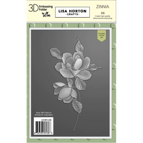 Lisa Horton Crafts Zinnia A6 3D Embossing Folder & Die 