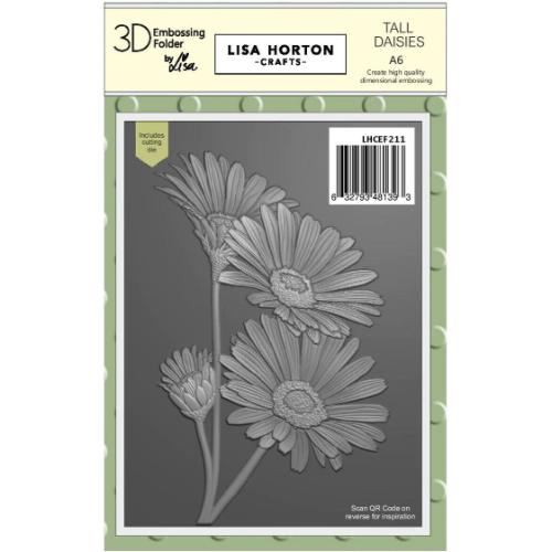 Lisa Horton Crafts Tall Daisies A6 3D Embossing Folder & Die